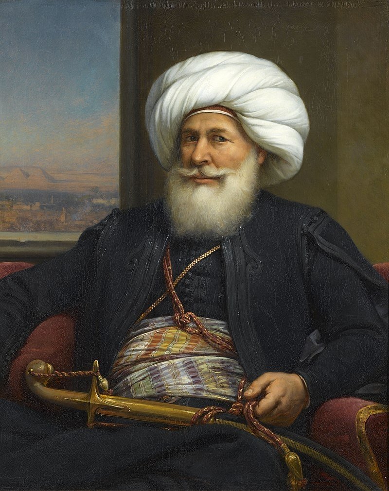 A portrait of Muhammad Ali of Egypt by French painter Auguste Couder.